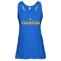 Fantasy Football Champion 2024 Shield Trophy Emblem Ladies Essential Flowy Tank