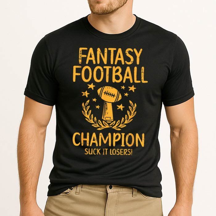 Fantasy Football Champion Funny FFL Draft Champ Cooling Performance Crew T-Shirt