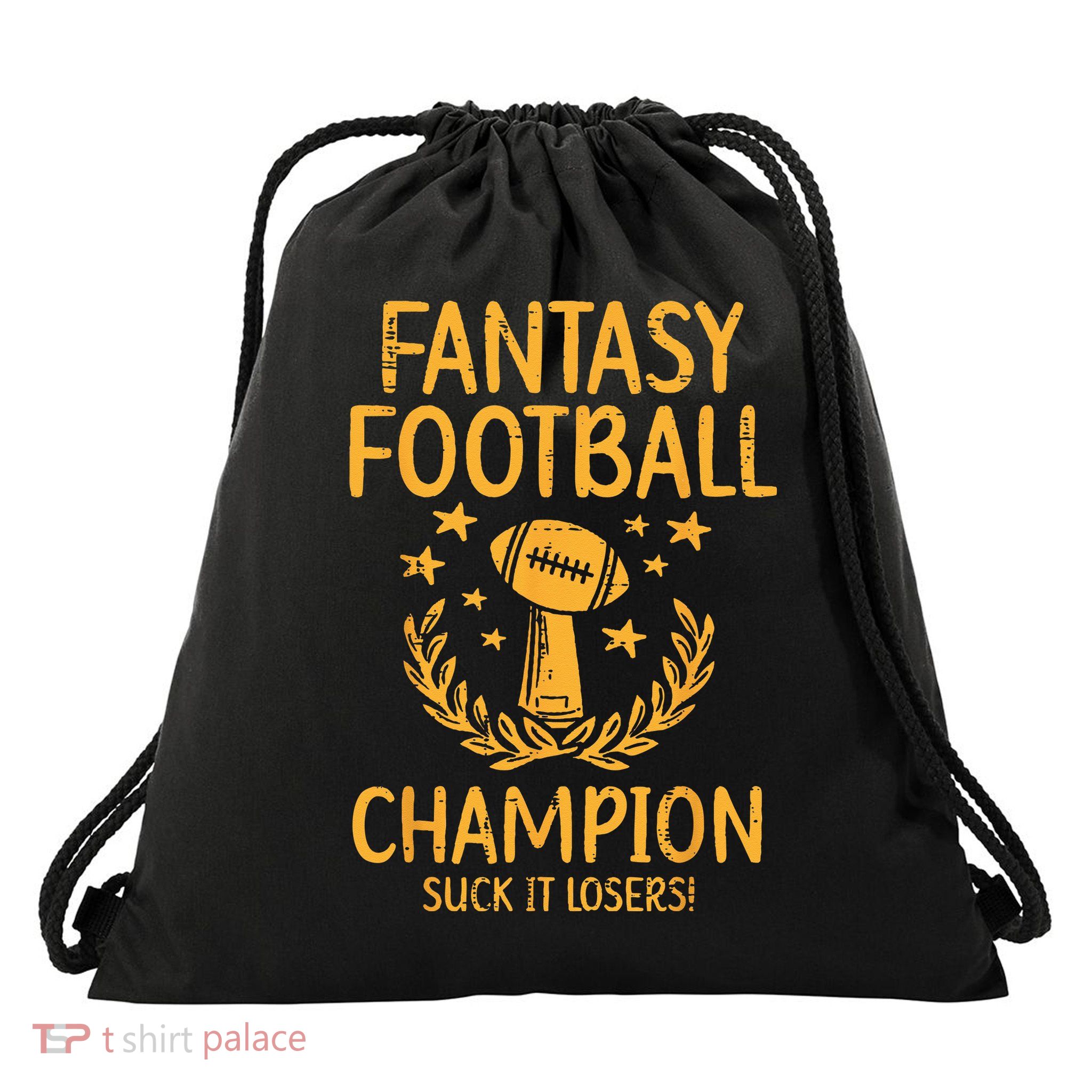Fantasy Football Champion Funny FFL Draft Champ Drawstring Bag