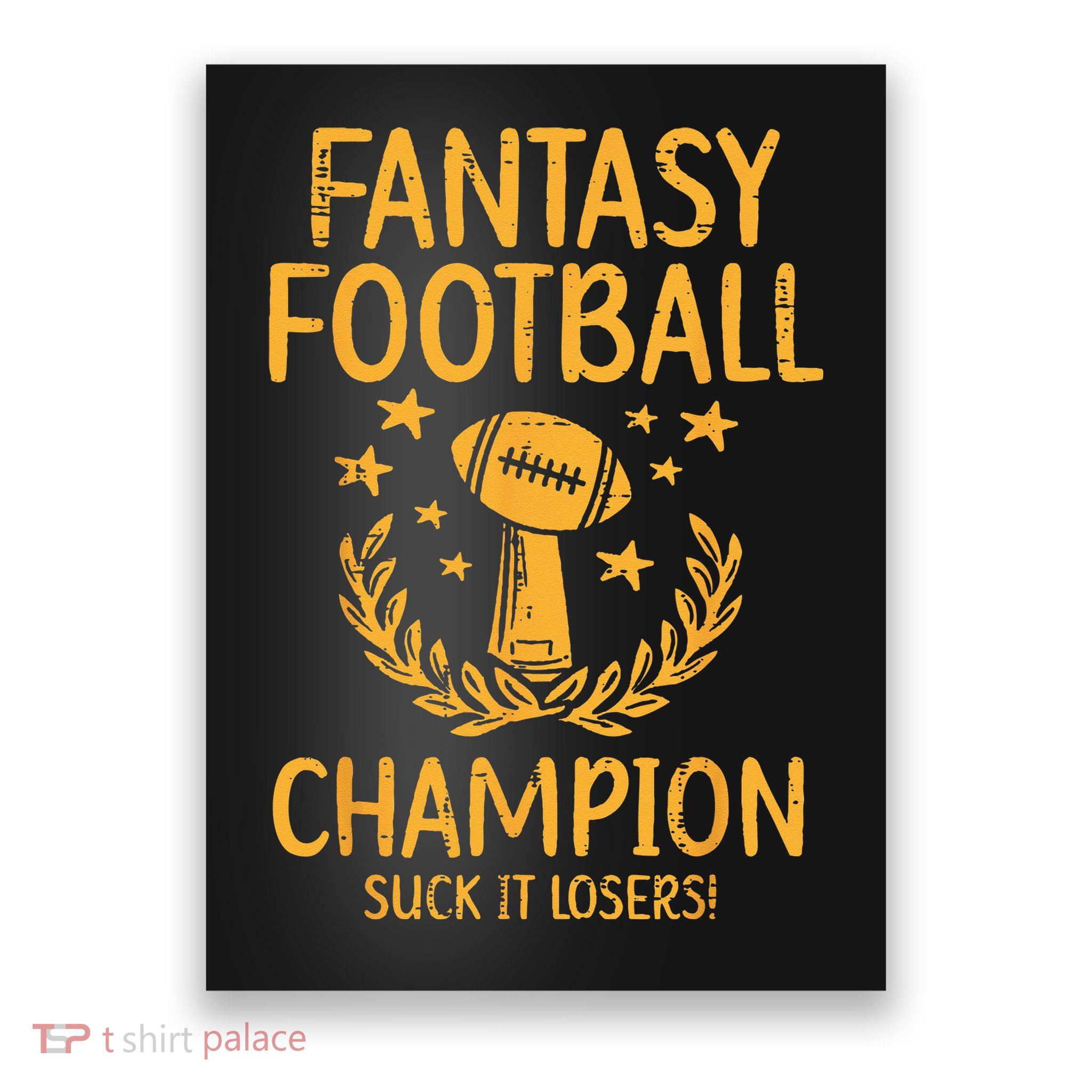 Fantasy Football Champion Funny FFL Draft Champ Poster