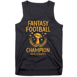 Fantasy Football Champion Funny FFL Draft Champ Tank Top