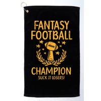 Fantasy Football Champion Funny FFL Draft Champ Golf Towel