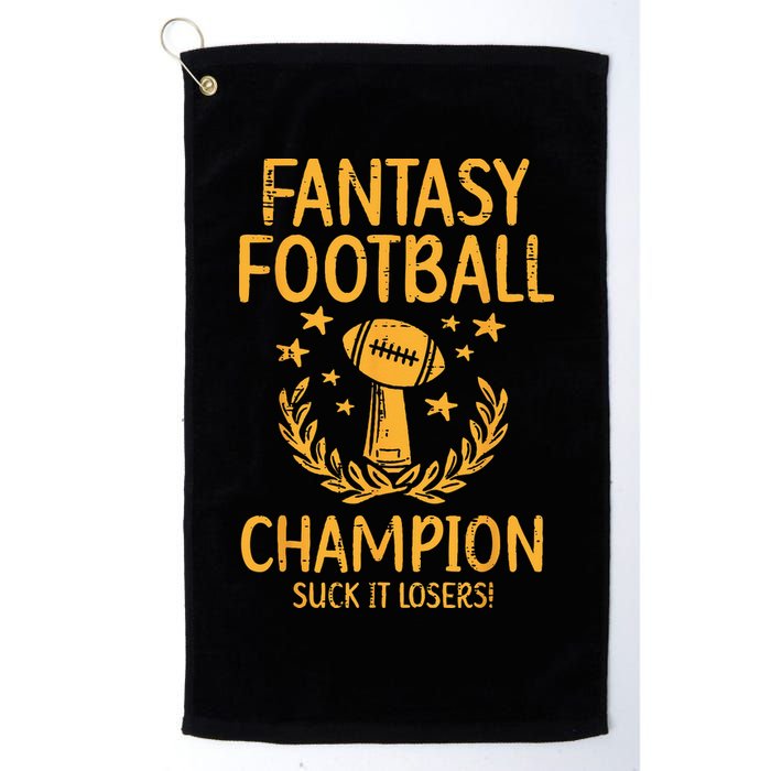 Fantasy Football Champion Funny FFL Draft Champ Golf Towel
