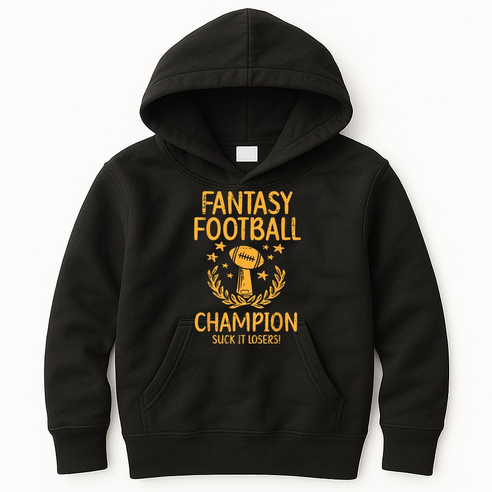 Fantasy Football Champion Funny FFL Draft Champ Kids Hoodie