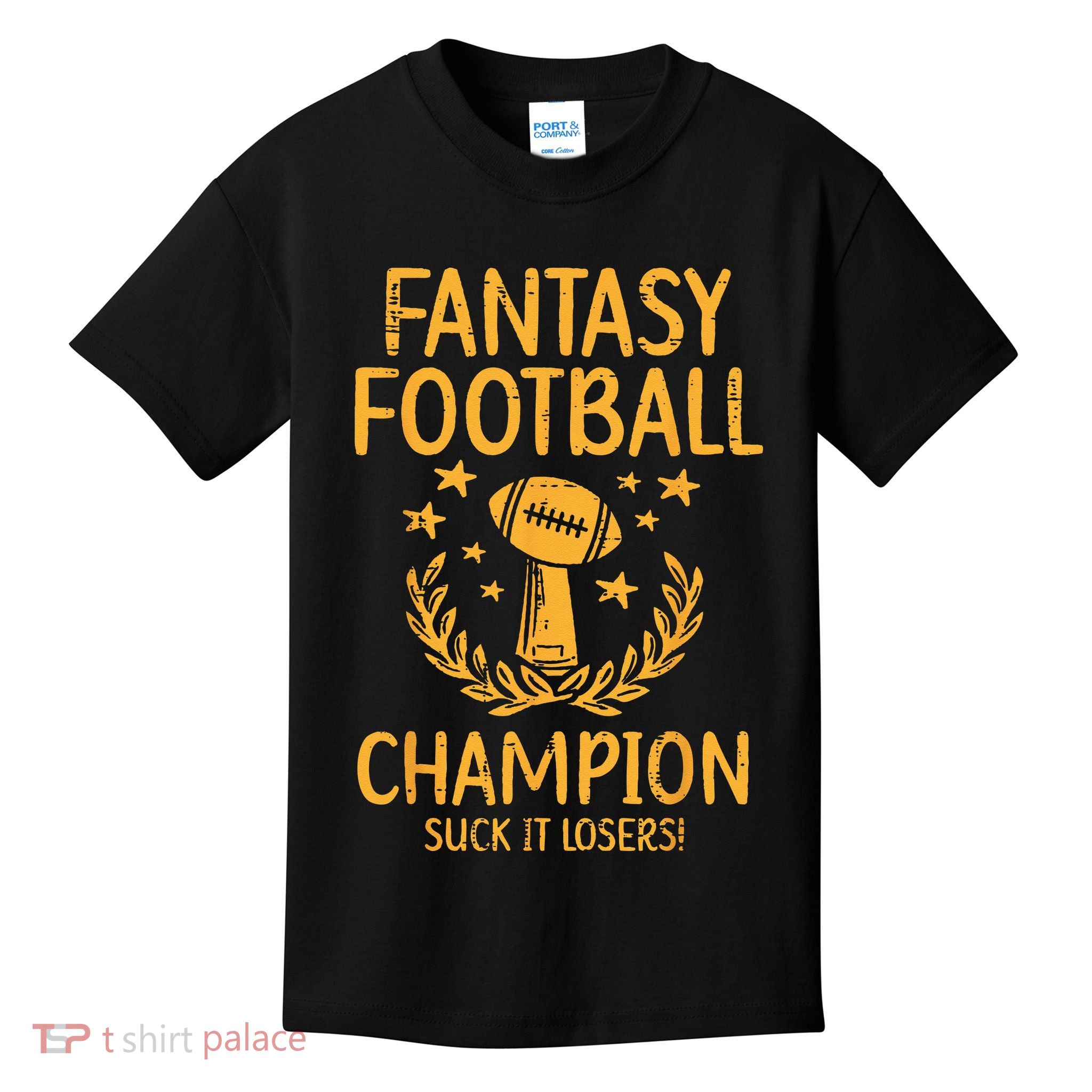 Fantasy Football Champion Funny FFL Draft Champ Kids T-Shirt