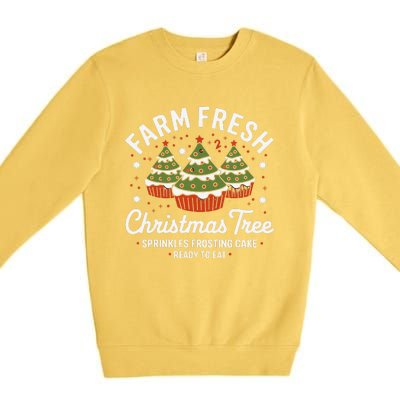 Farm Fresh Christmas Tree Cakes Funny Tree Farm Xmas Pajamas Premium Crewneck Sweatshirt