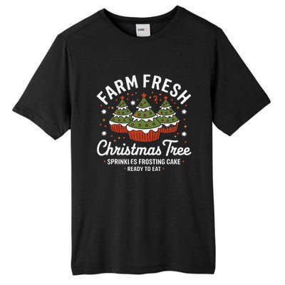 Farm Fresh Christmas Tree Cakes Funny Tree Farm Xmas Pajamas Tall Fusion ChromaSoft Performance T-Shirt