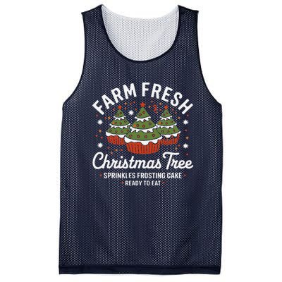 Farm Fresh Christmas Tree Cakes Funny Tree Farm Xmas Pajamas Mesh Reversible Basketball Jersey Tank