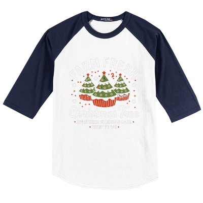 Farm Fresh Christmas Tree Cakes Funny Tree Farm Xmas Pajamas Baseball Sleeve Shirt