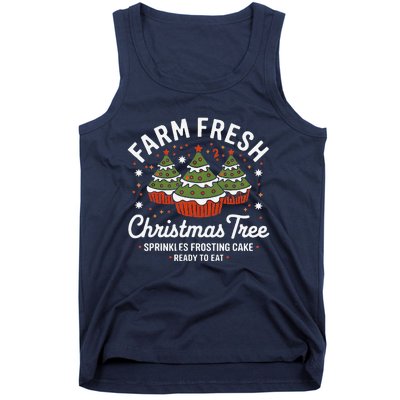 Farm Fresh Christmas Tree Cakes Funny Tree Farm Xmas Pajamas Tank Top