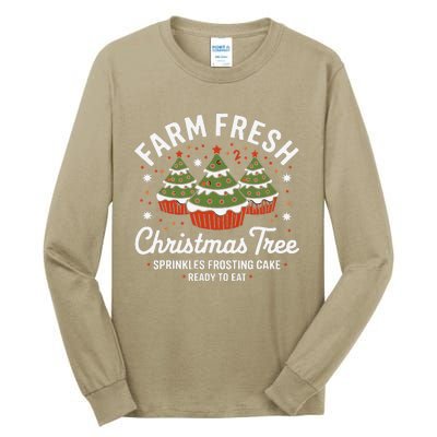 Farm Fresh Christmas Tree Cakes Funny Tree Farm Xmas Pajamas Tall Long Sleeve T-Shirt