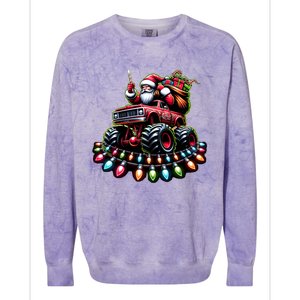 Funny Farm Christmas Tractor Xmas Santa Tractor Lovers Gift Colorblast Crewneck Sweatshirt