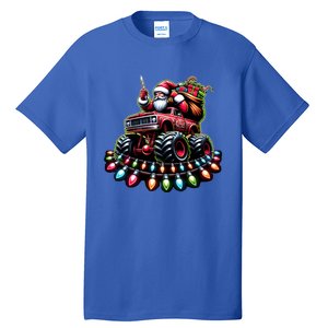 Funny Farm Christmas Tractor Xmas Santa Tractor Lovers Gift Tall T-Shirt