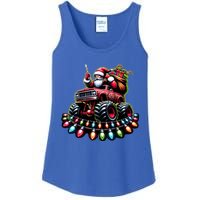 Funny Farm Christmas Tractor Xmas Santa Tractor Lovers Gift Ladies Essential Tank