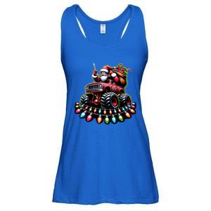 Funny Farm Christmas Tractor Xmas Santa Tractor Lovers Gift Ladies Essential Flowy Tank