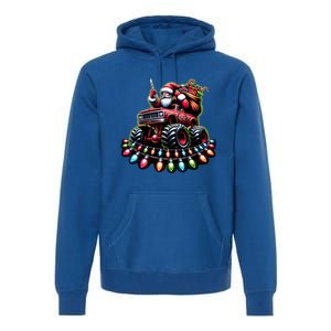 Funny Farm Christmas Tractor Xmas Santa Tractor Lovers Gift Premium Hoodie