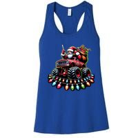 Funny Farm Christmas Tractor Xmas Santa Tractor Lovers Gift Women's Racerback Tank