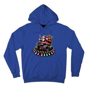 Funny Farm Christmas Tractor Xmas Santa Tractor Lovers Gift Tall Hoodie