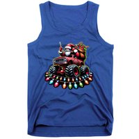 Funny Farm Christmas Tractor Xmas Santa Tractor Lovers Gift Tank Top