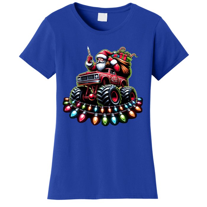 Funny Farm Christmas Tractor Xmas Santa Tractor Lovers Gift Women's T-Shirt