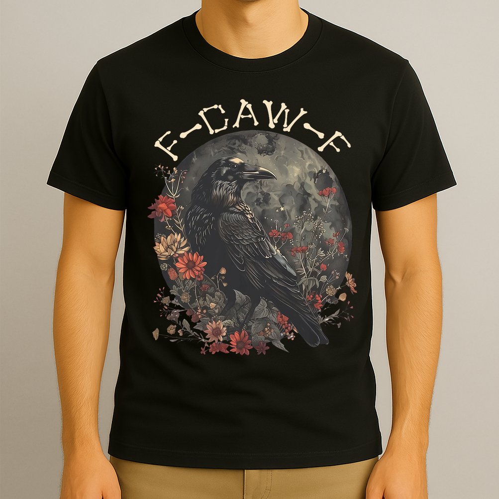 Funny F Caw F Raven Bird Saying Graphic T-Shirt