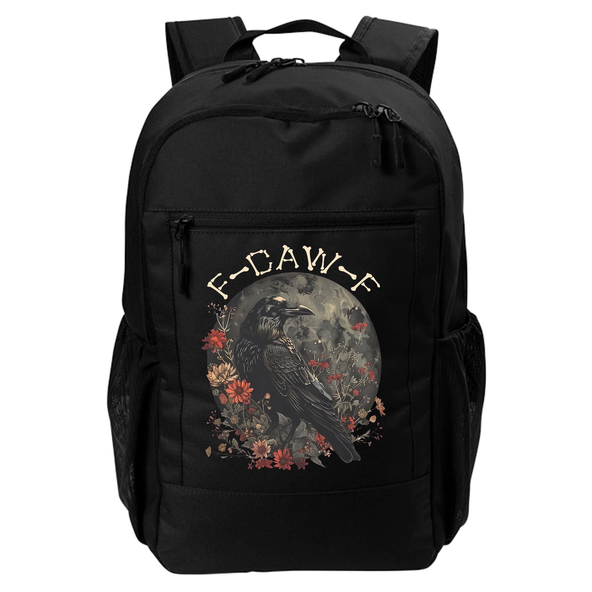 Funny F Caw F Raven Bird Saying Graphic Backpack