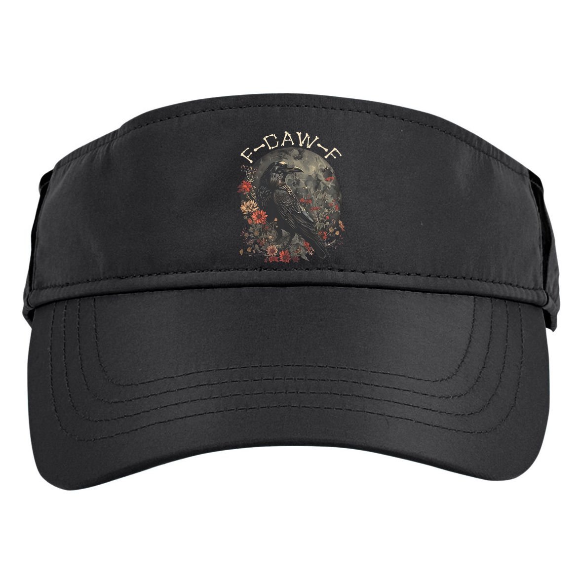 Funny F Caw F Raven Bird Saying Graphic Adult Drive Performance Visor