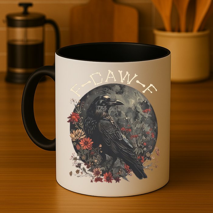 Funny F Caw F Raven Bird Saying Graphic Mug