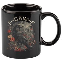 Funny F Caw F Raven Bird Saying Graphic 11oz C Handle Ceramic Mug