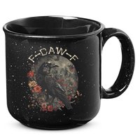 Funny F Caw F Raven Bird Saying Graphic 15oz Campfire Ceramic Mug