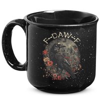 Funny F Caw F Raven Bird Saying Graphic 15oz Campfire Ceramic Mug