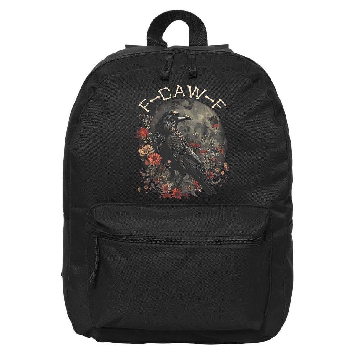 Funny F Caw F Raven Bird Saying Graphic 16 in Basic Backpack