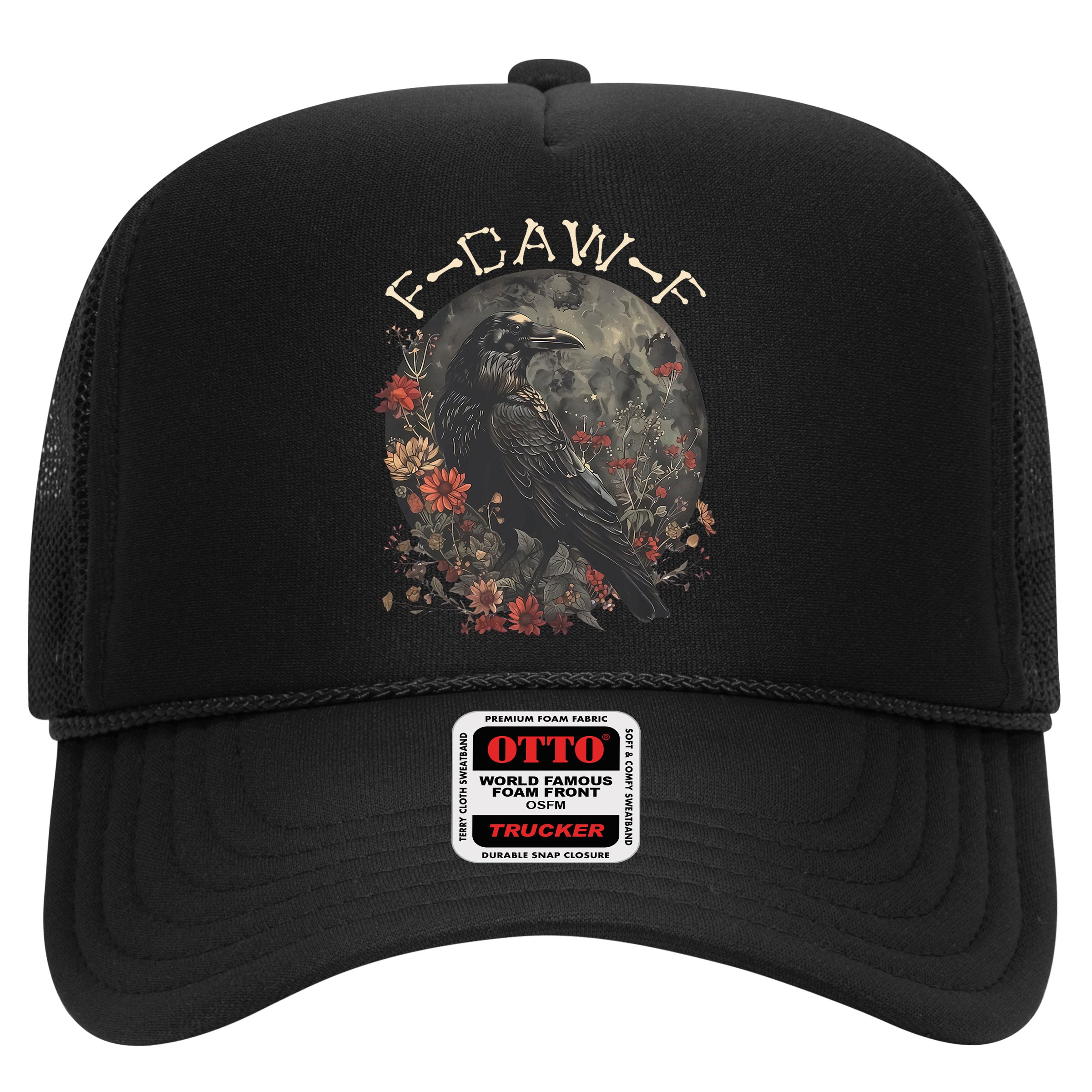 Funny F Caw F Raven Bird Saying Graphic Hat