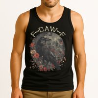 Funny F Caw F Raven Bird Saying Graphic Tank Top