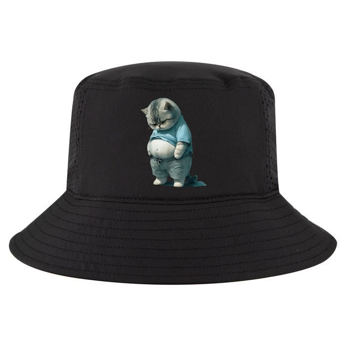 Funny Fat Cat Art Design Fat Kitten Cat Lover Cool Comfort Performance Bucket Hat