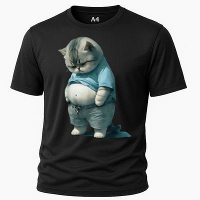 Funny Fat Cat Art Design Fat Kitten Cat Lover Performance Shirt