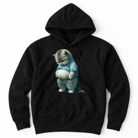 Funny Fat Cat Art Design Fat Kitten Cat Lover Hoodie