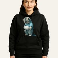 Funny Fat Cat Art Design Fat Kitten Cat Lover Hoodie