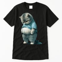 Funny Fat Cat Art Design Fat Kitten Cat Lover Tall T-Shirt