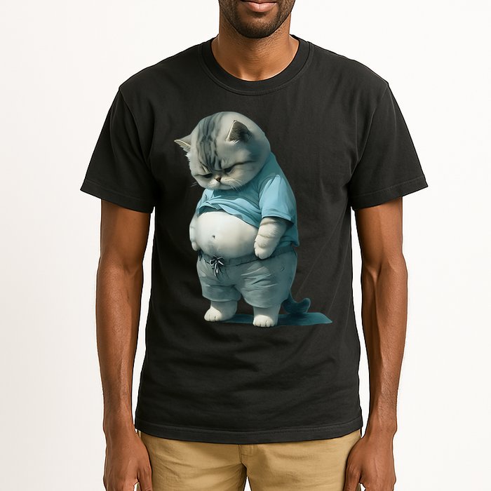 Funny Fat Cat Art Design Fat Kitten Cat Lover Tall T-Shirt