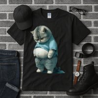 Funny Fat Cat Art Design Fat Kitten Cat Lover Tall T-Shirt