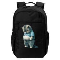 Funny Fat Cat Art Design Fat Kitten Cat Lover Backpack