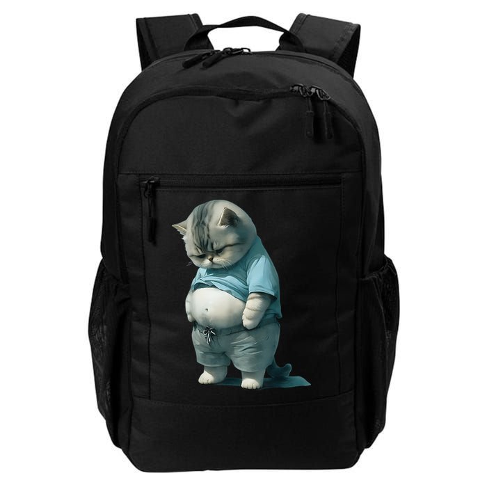 Funny Fat Cat Art Design Fat Kitten Cat Lover Backpack