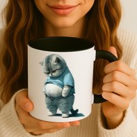 Funny Fat Cat Art Design Fat Kitten Cat Lover Mug