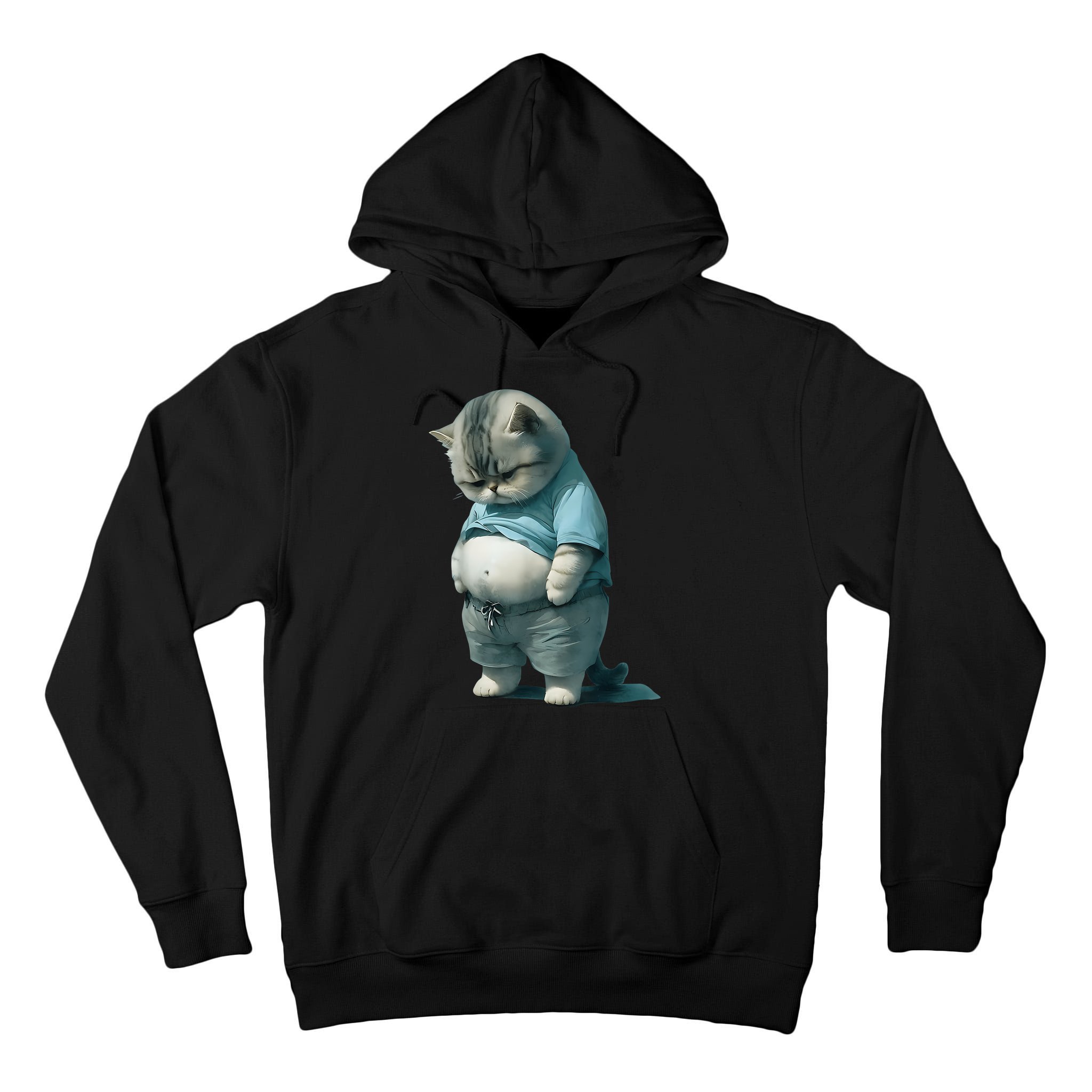 Funny Fat Cat Art Design Fat Kitten Cat Lover Tall Hoodie