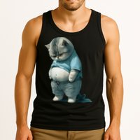 Funny Fat Cat Art Design Fat Kitten Cat Lover Tank Top