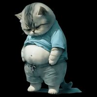 Funny Fat Cat Art Design Fat Kitten Cat Lover Toddler T-Shirt