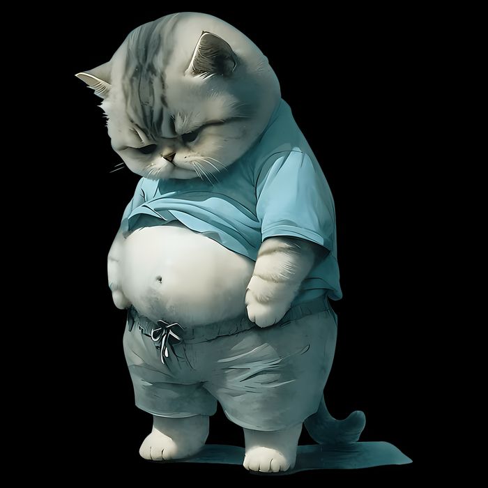 Funny Fat Cat Art Design Fat Kitten Cat Lover Toddler T-Shirt