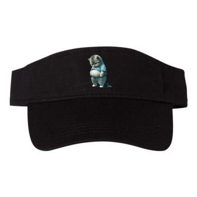 Funny Fat Cat Art Design Fat Kitten Cat Lover Visor