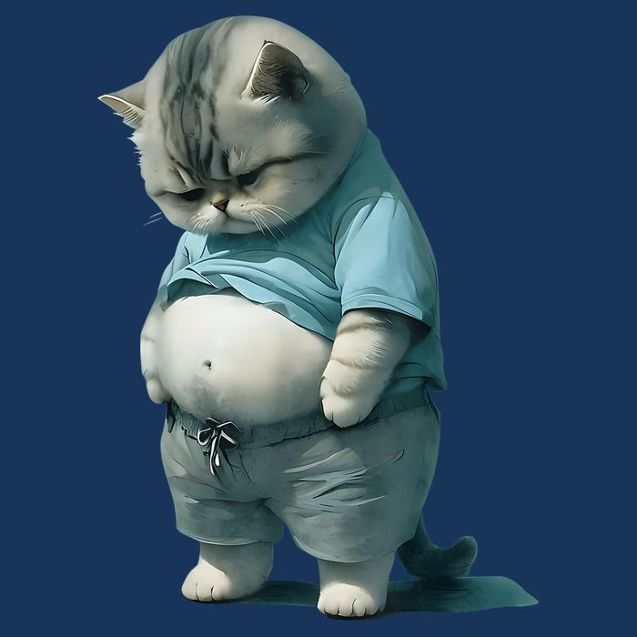 Funny Fat Cat Art Design Fat Kitten Cat Lover Infant Baby Jersey Bodysuit